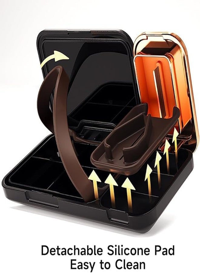 VALUEVIBES Pill Box Organizer Weekly, Pill Medicine Organizer Reminder Storage Box, Medicine organizer box, portable travel pill box, pill case for vitamins, Medicine, pills, supplements (Black) - Image 4